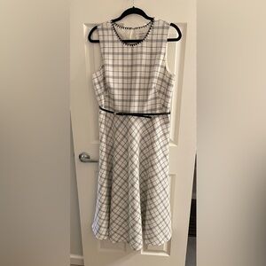 Calvin Klein Plaid Midi-Dress